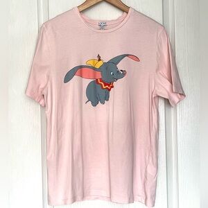 Loewe X Disney Dumbo T-Shirt Baby Pink Pop Art Streetwear Luxury Designer Size L